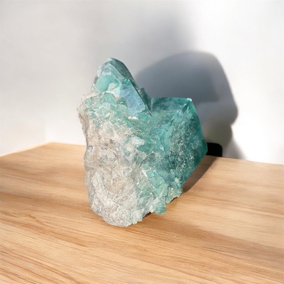 Green Fluorite Natural Crystal Cluster | One Piece Set - Picture 4 of 5